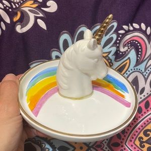 Unicorn and Rainbow Ring Holder and Jewelry Tray